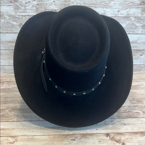 Texas Hat Co Pigalle Black and Silver Western Style Hat with Studded Band 7-1/8 main image 6